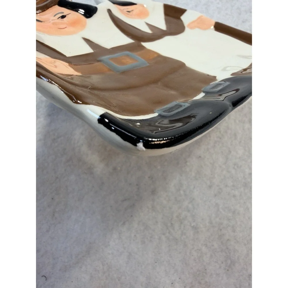 Publix 2018 Limited Edition Pilgrim Ceramic Spoon Rest W/ Box Thanksgiving READ